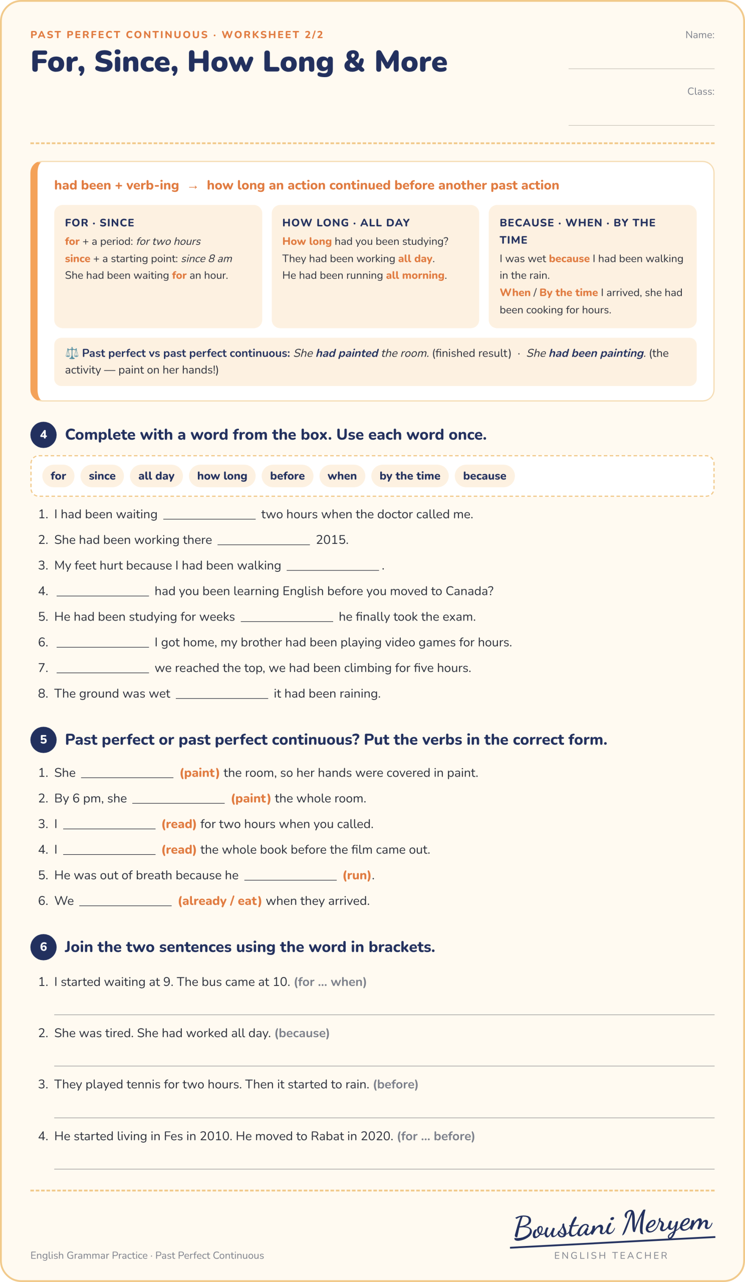 past-perfect-continuous-worksheet-2-for-since